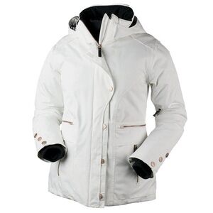 Obermeyer Aria Women's White Hooded snowboard and ski Jacket
